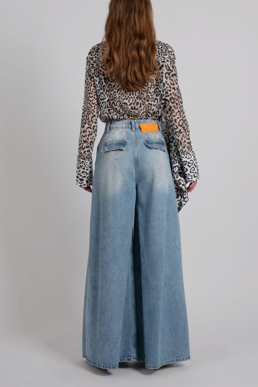 BLUSA SEDA ANIMAL PRINT BLANCA